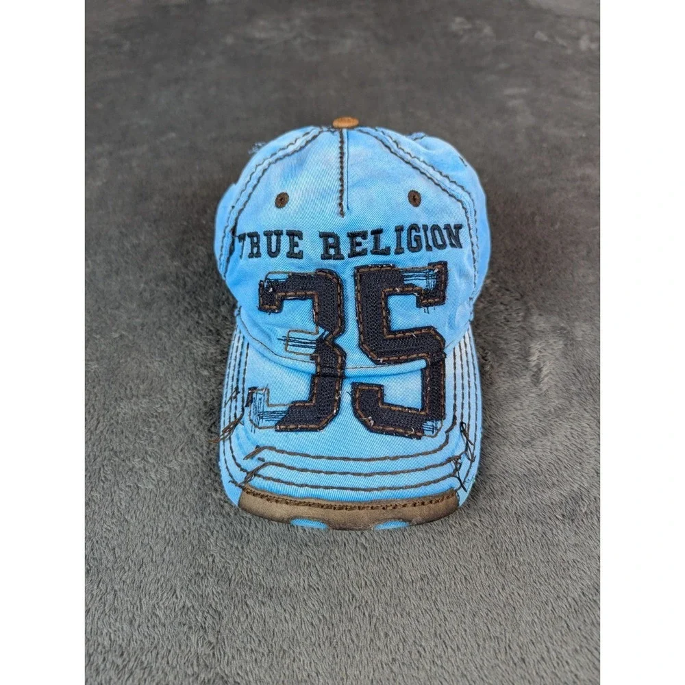 RARE Vintage True Religion Distressed Trucker Hat Cap 